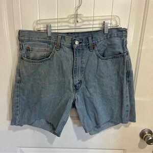 Levi Strauss Blue Denim DIY Cutoff Shorts 550 36W 32L Y2K Summer Jorts EUC
